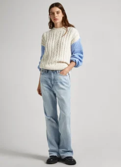 Women Pepe Jeans Contrast Sleeve Knit