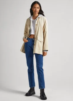 Women Pepe Jeans Corduroy Overshirt With Belt