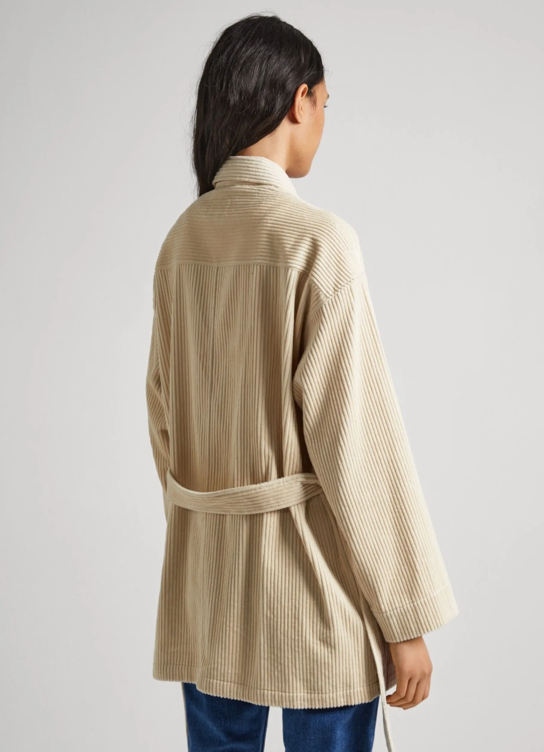 Women Pepe Jeans Corduroy Overshirt With Belt
