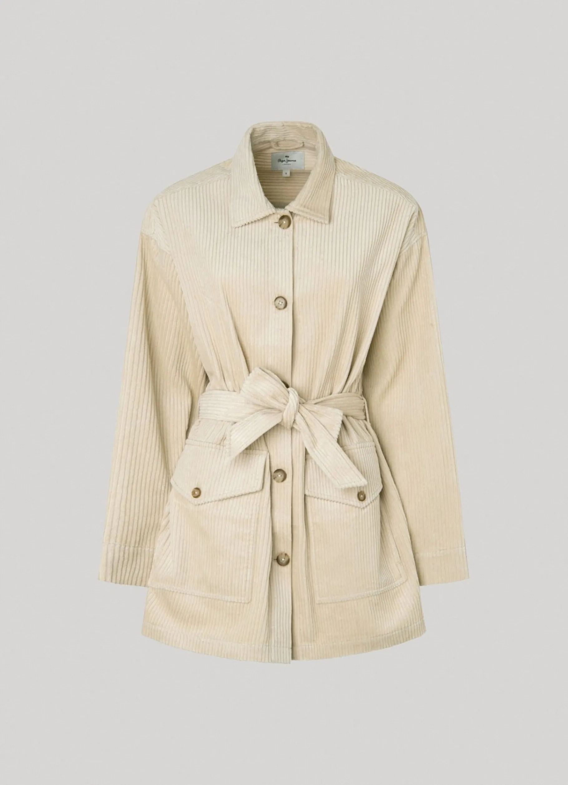 Women Pepe Jeans Corduroy Overshirt With Belt