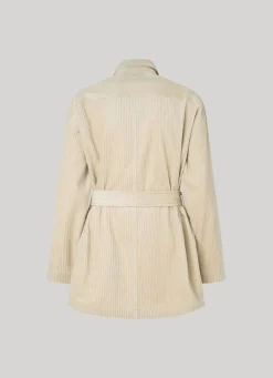 Women Pepe Jeans Corduroy Overshirt With Belt