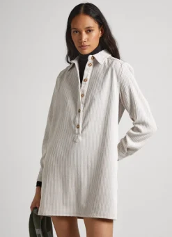 Women Pepe Jeans Corduroy Shirt Dress