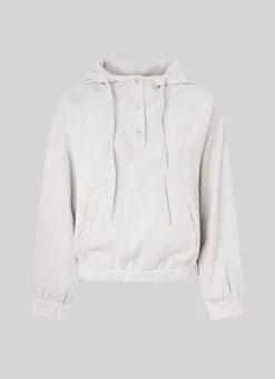 Women Pepe Jeans Corduroy Sweatshirt With Hood