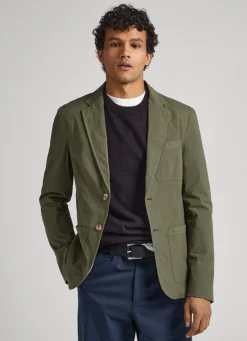 Men Pepe Jeans Cotton Poplin Blazer