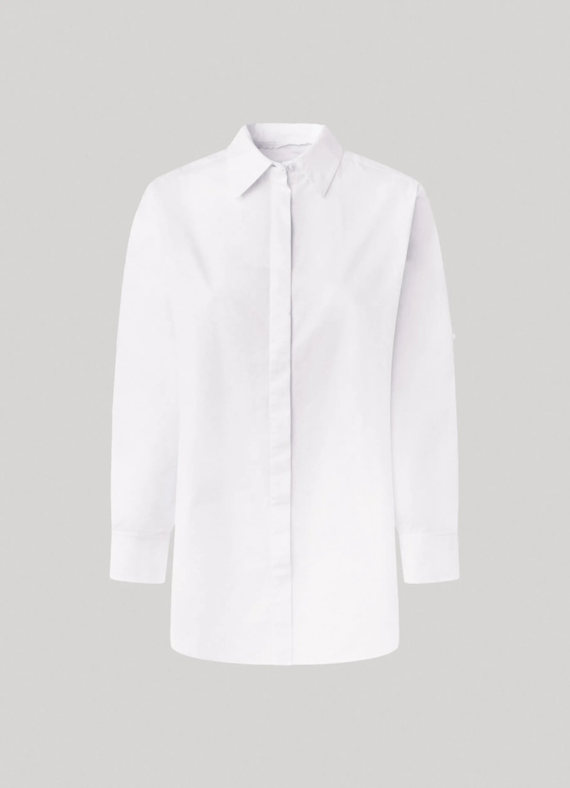 Women Pepe Jeans Cotton Poplin Oversize Fit Shirt