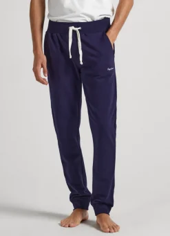 Men Pepe Jeans Cotton Terry Trousers With Logo
