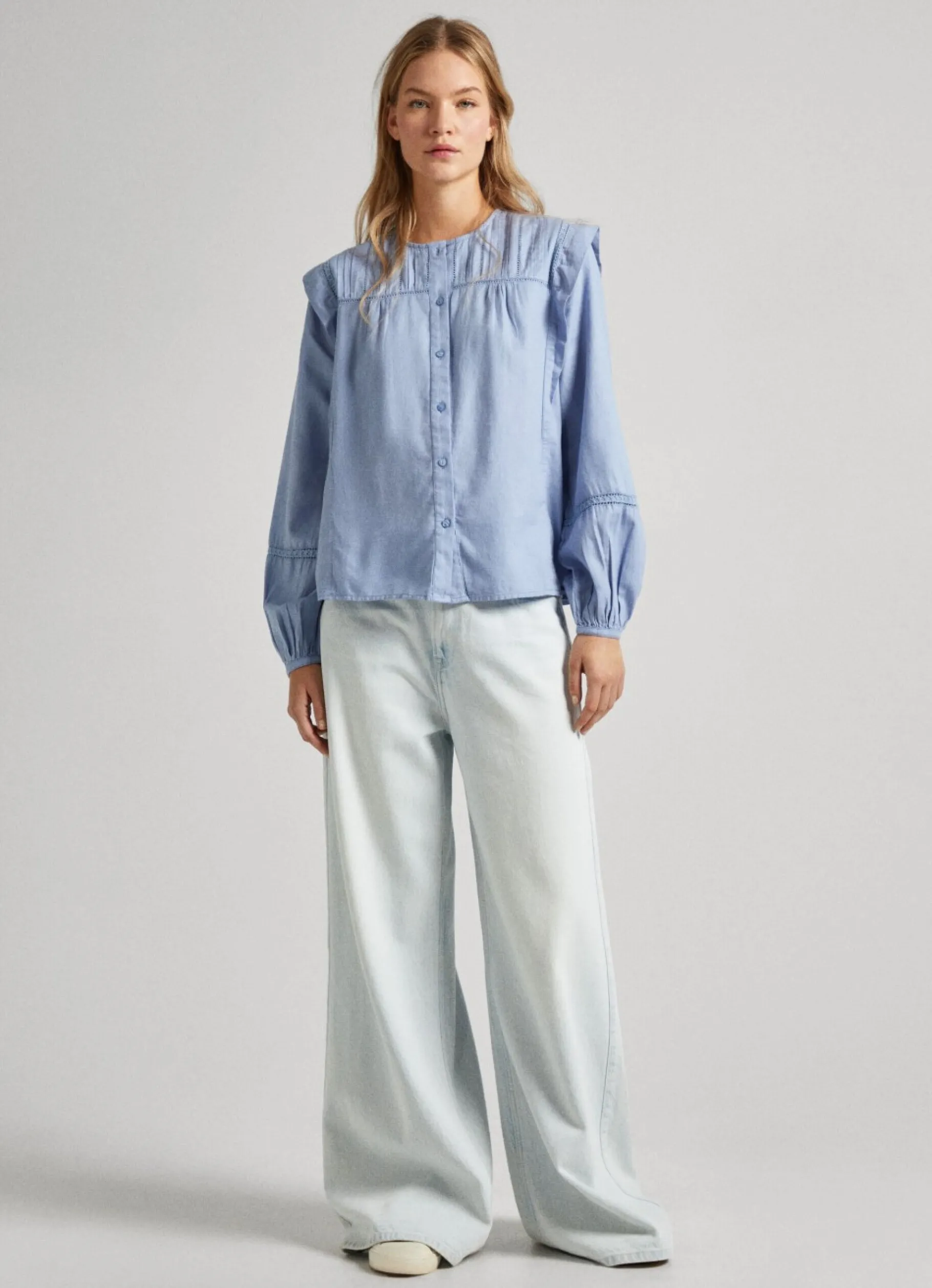 Women Pepe Jeans Cotton Twill Blouse