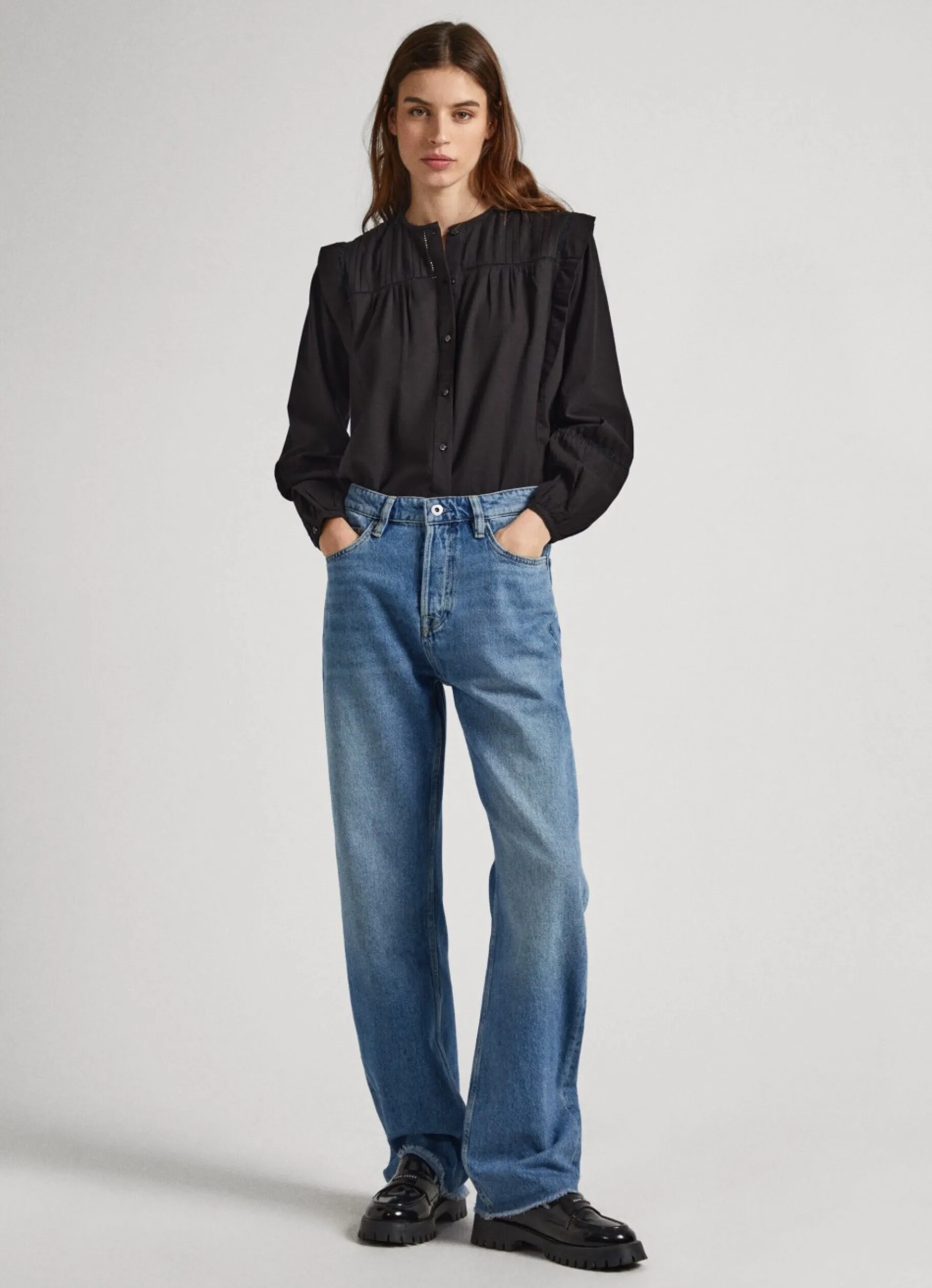 Women Pepe Jeans Cotton Twill Blouse