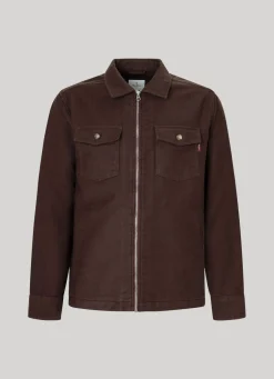 Men Pepe Jeans Cotton Twill Overshirt