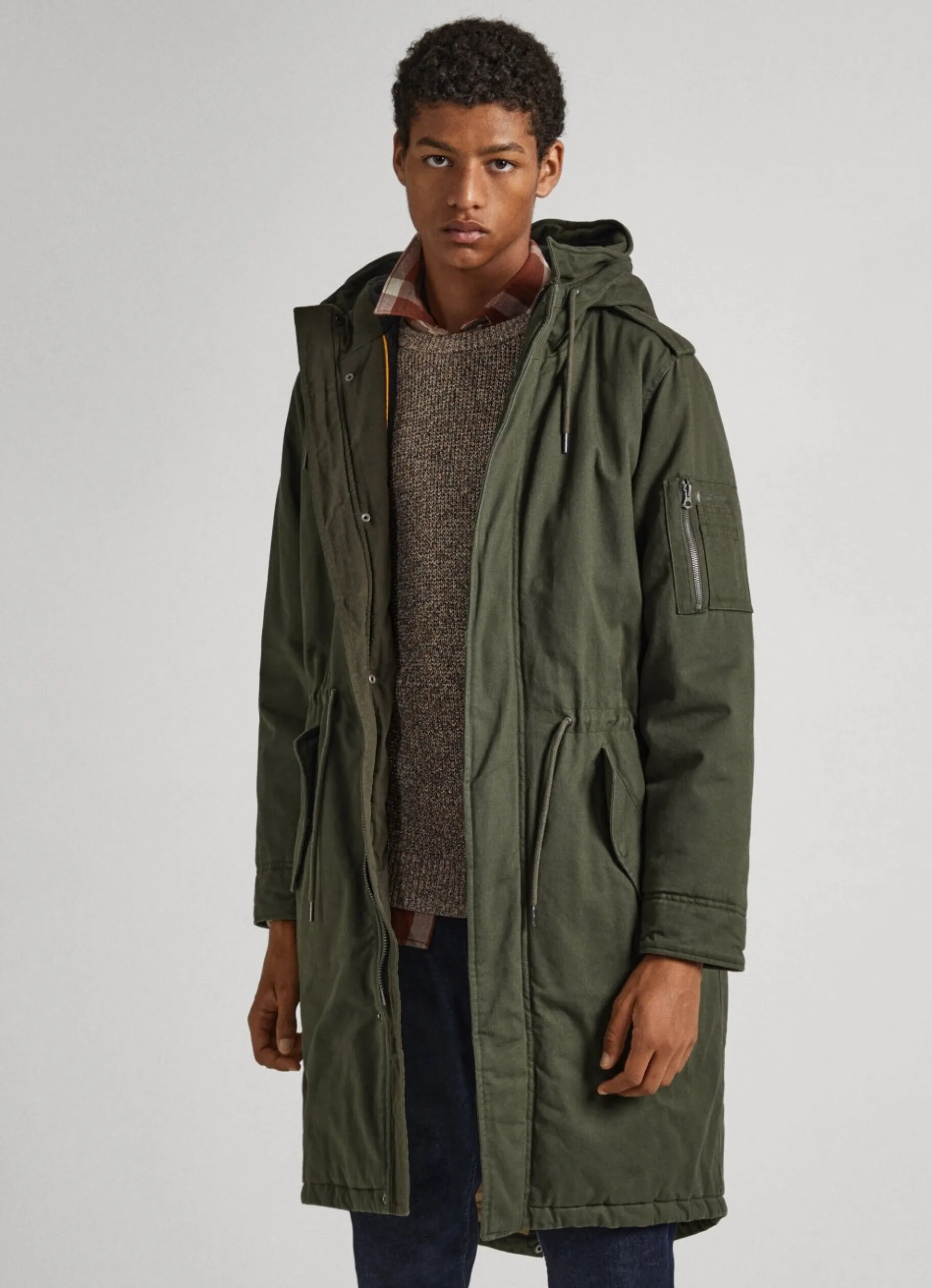 Men Pepe Jeans Cotton Twill Parka