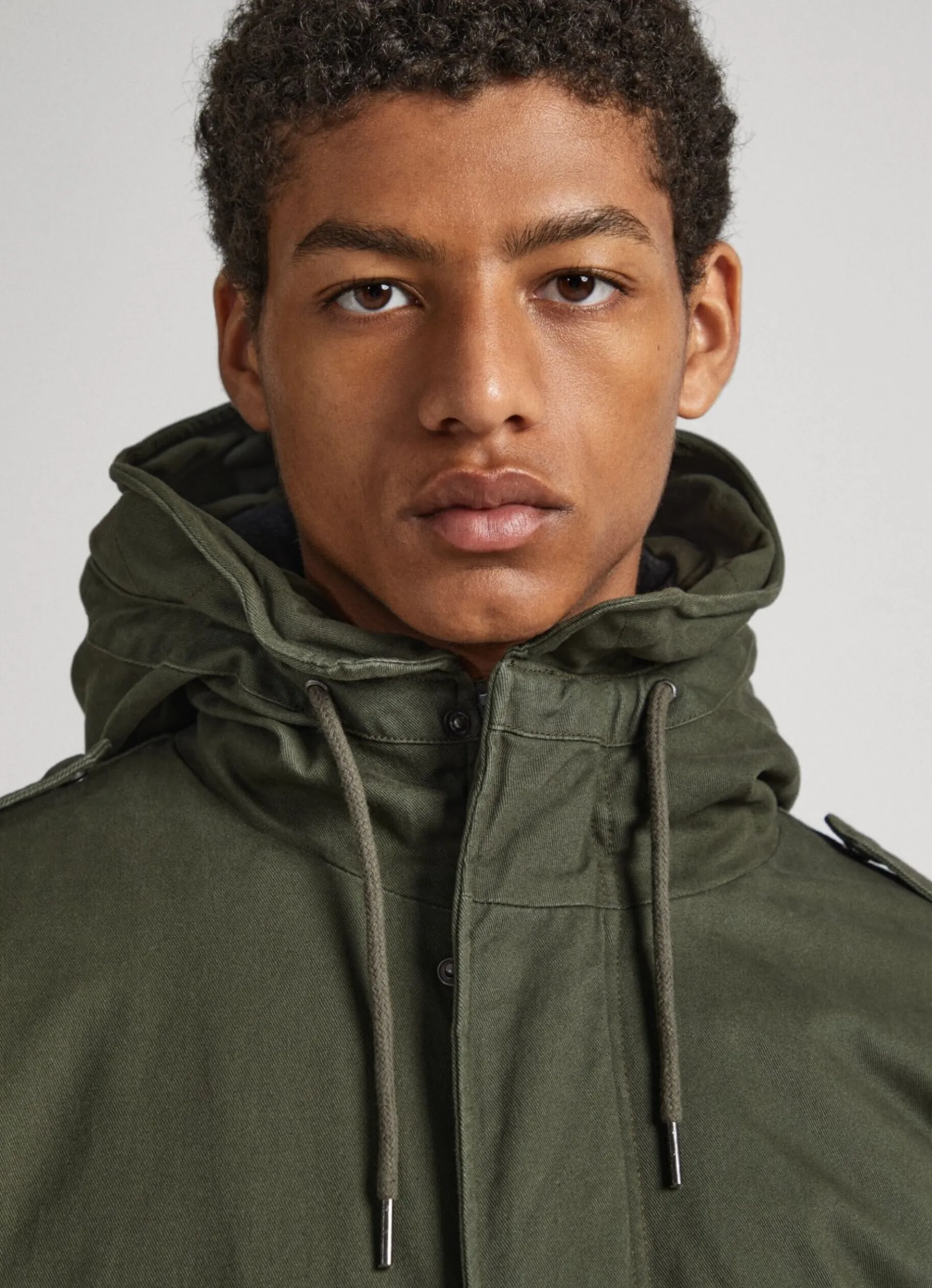 Men Pepe Jeans Cotton Twill Parka