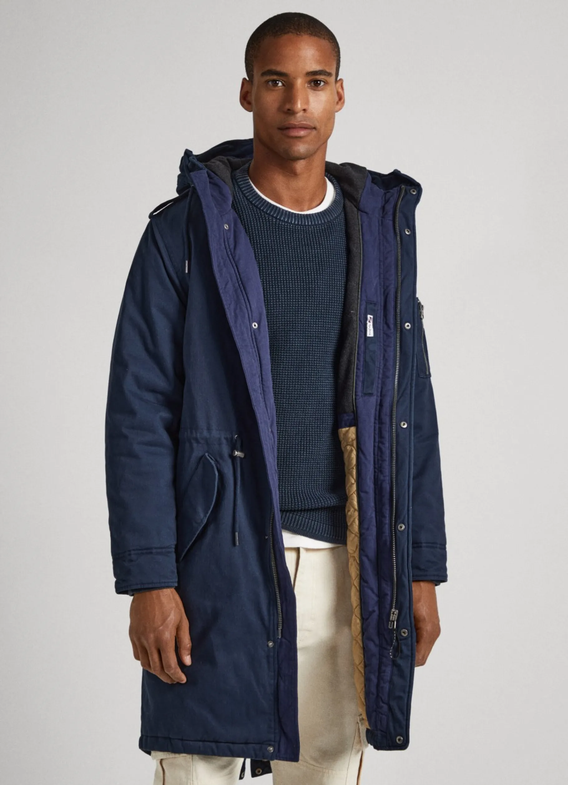 Men Pepe Jeans Cotton Twill Parka