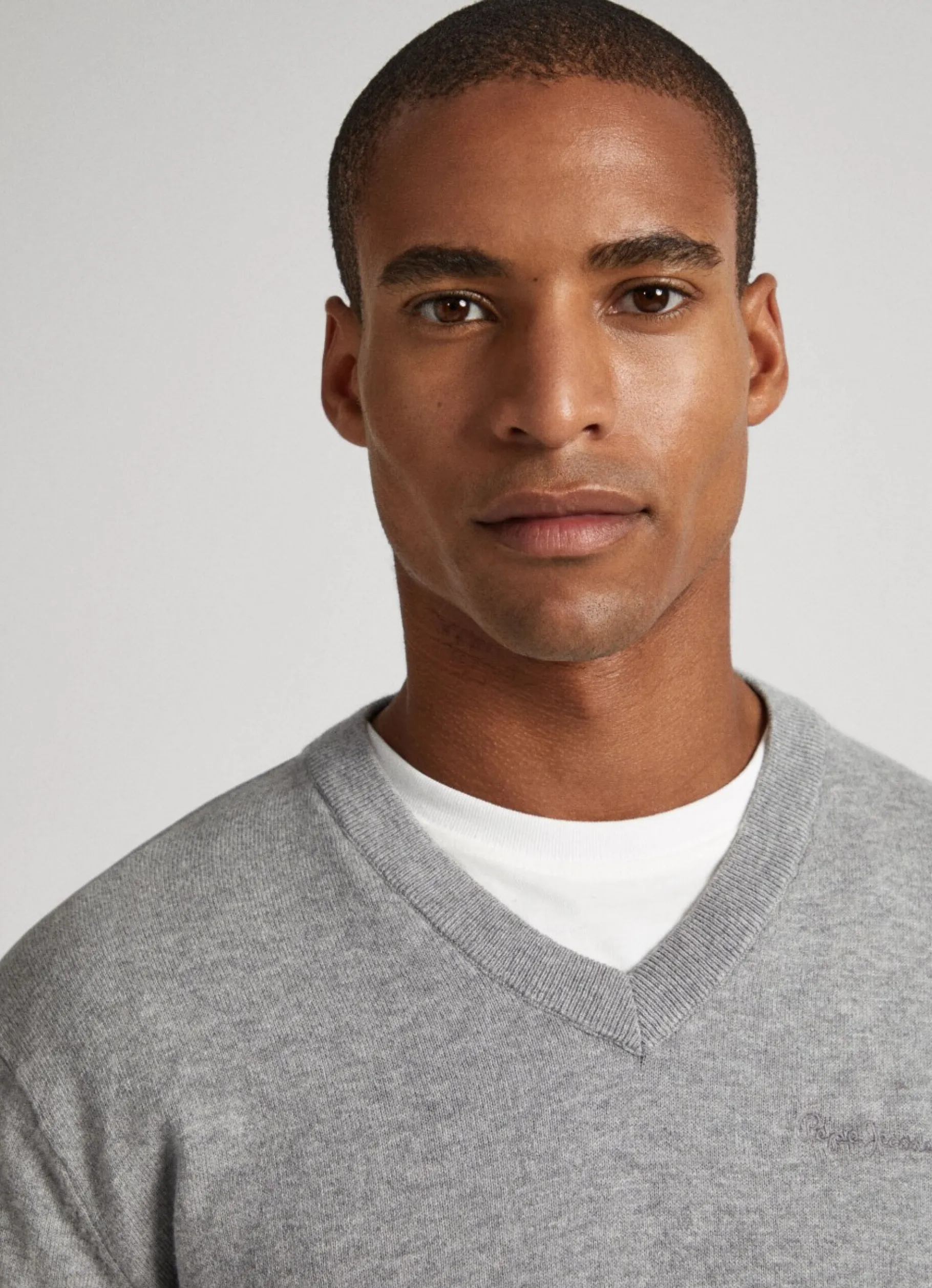 Men Pepe Jeans Cotton V-Neck Knit