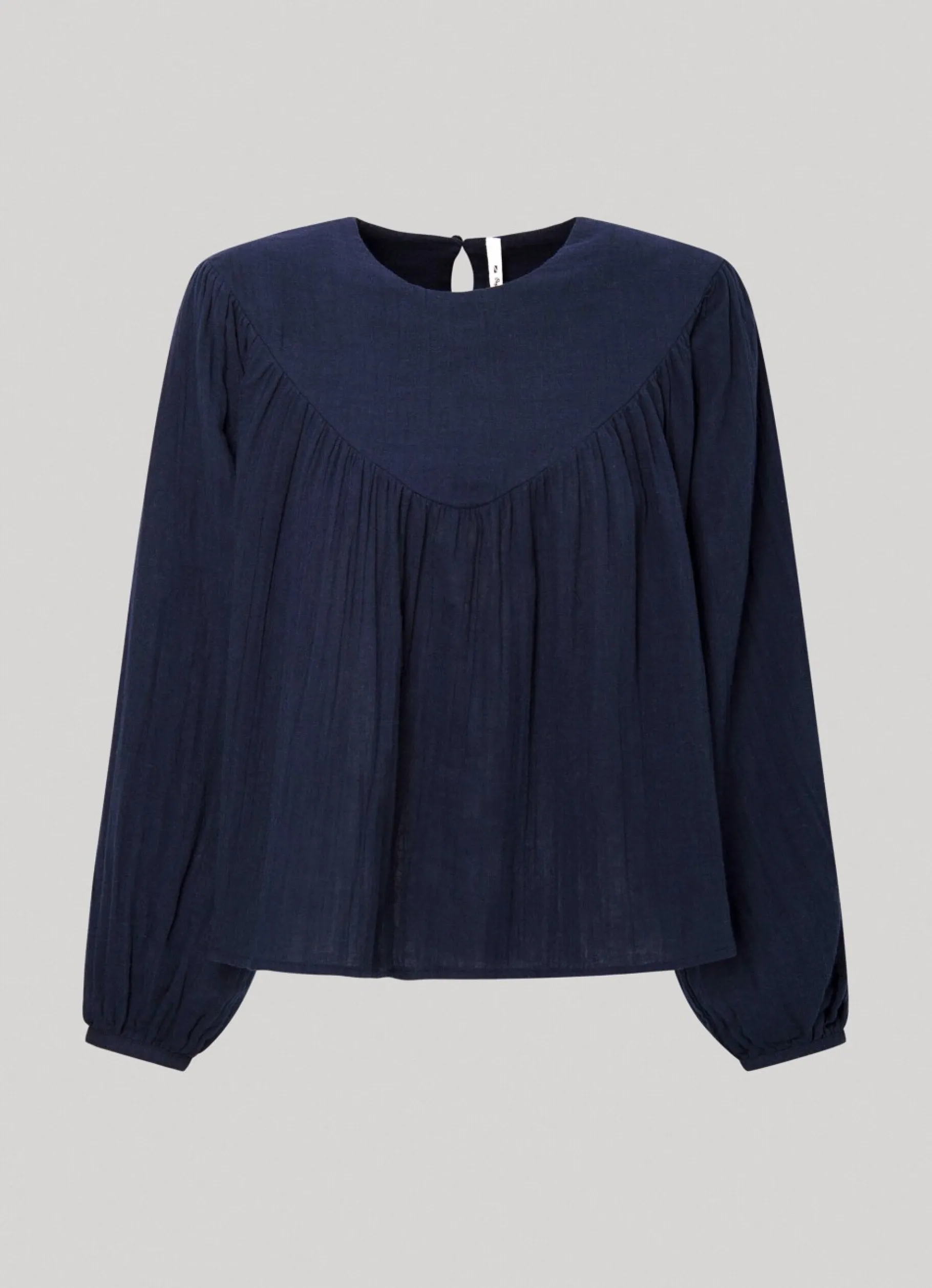 Women Pepe Jeans Cotton Waffle Weave Blouse