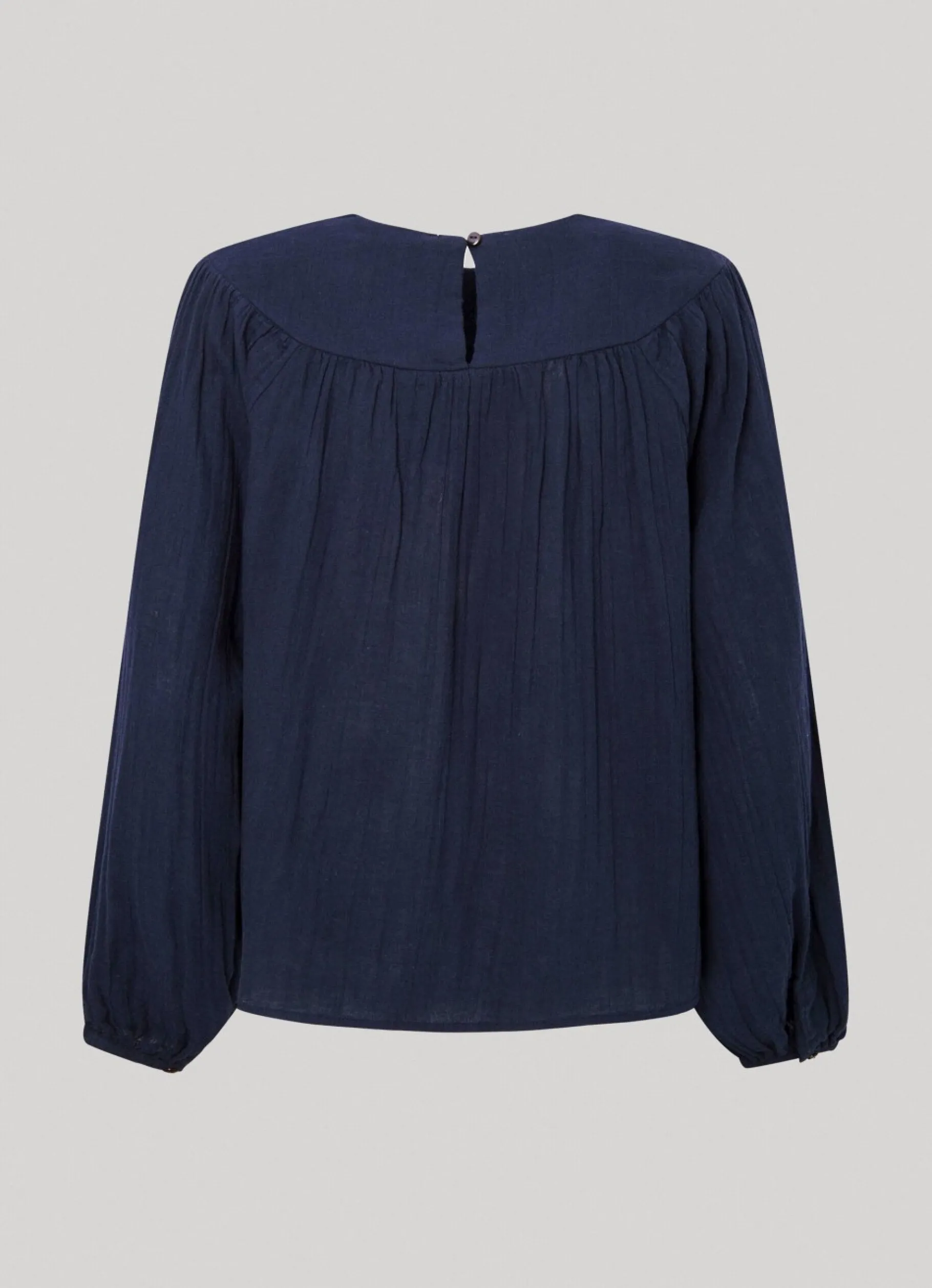Women Pepe Jeans Cotton Waffle Weave Blouse