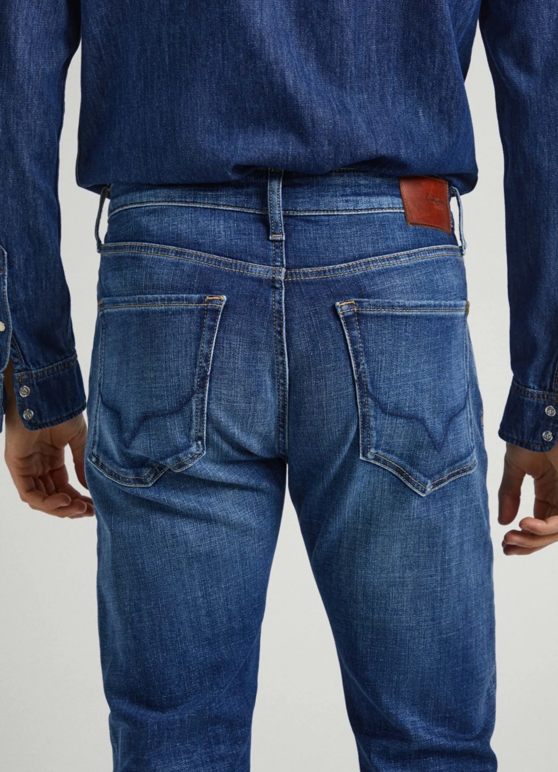 Men Pepe Jeans Crane Slim Fit Mid-Rise Jeans