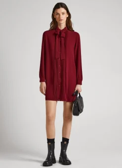Women Pepe Jeans Crepe Shirt Dress