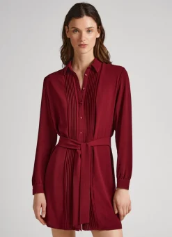 Women Pepe Jeans Crepe Shirt Dress