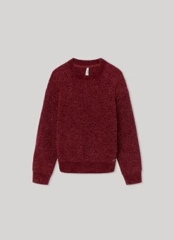 Girl Pepe Jeans Crew Neck Chenille Knit