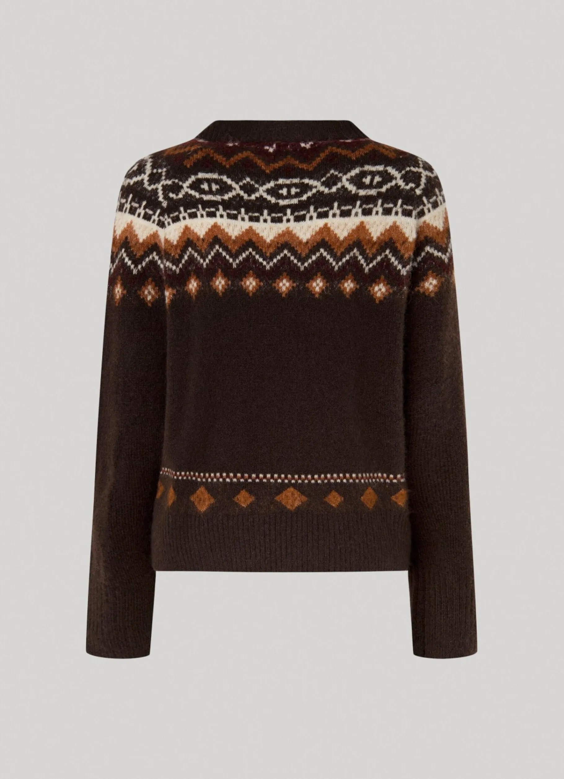 Women Pepe Jeans Crew Neck Jacquard Jumper