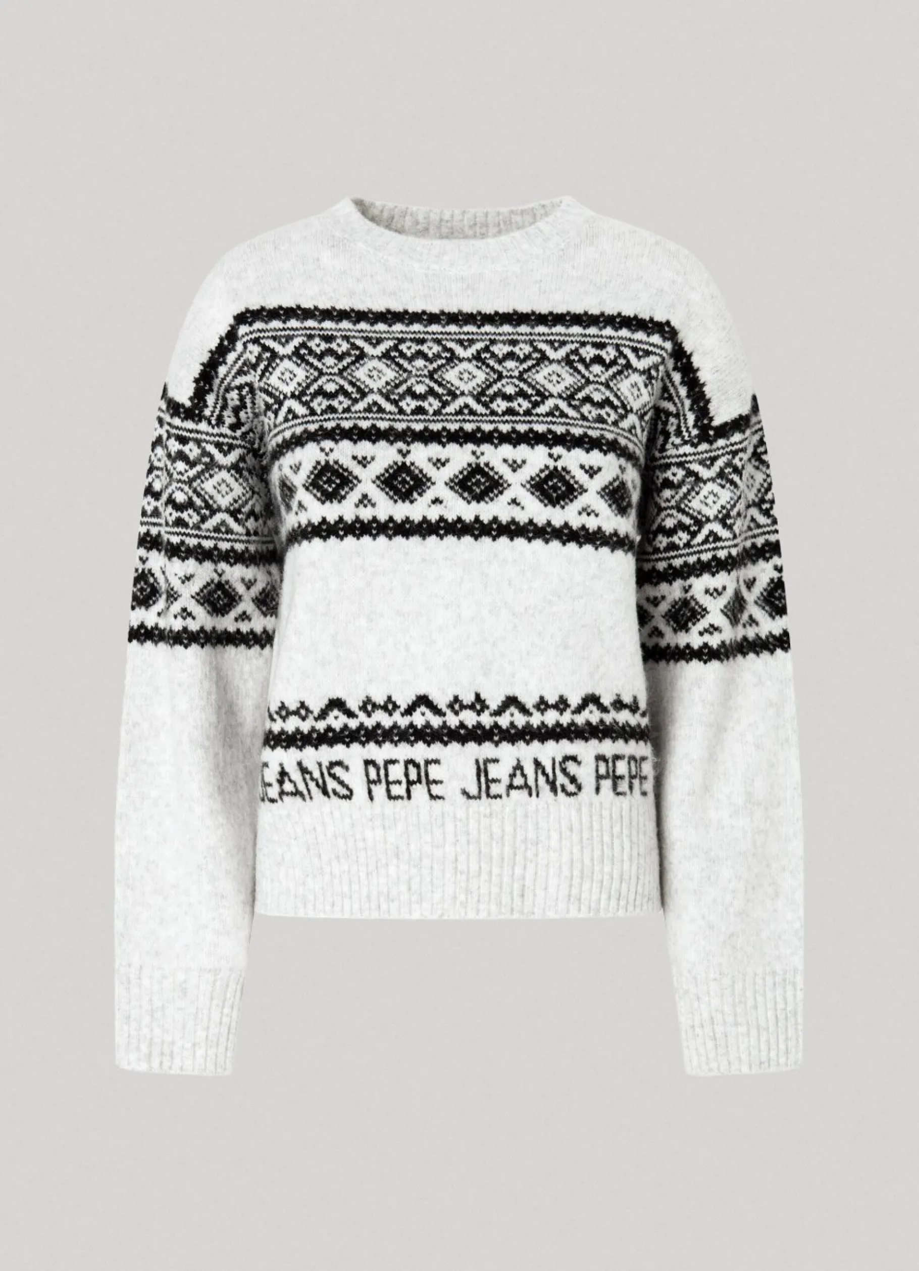 Women Pepe Jeans Crew Neck Jacquard Knit
