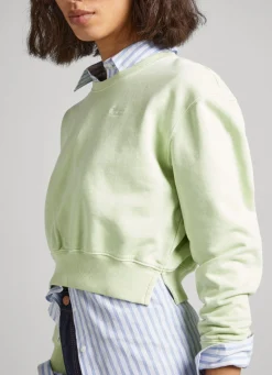 Women Pepe Jeans Cropped Fit Cotton Sweatshirt