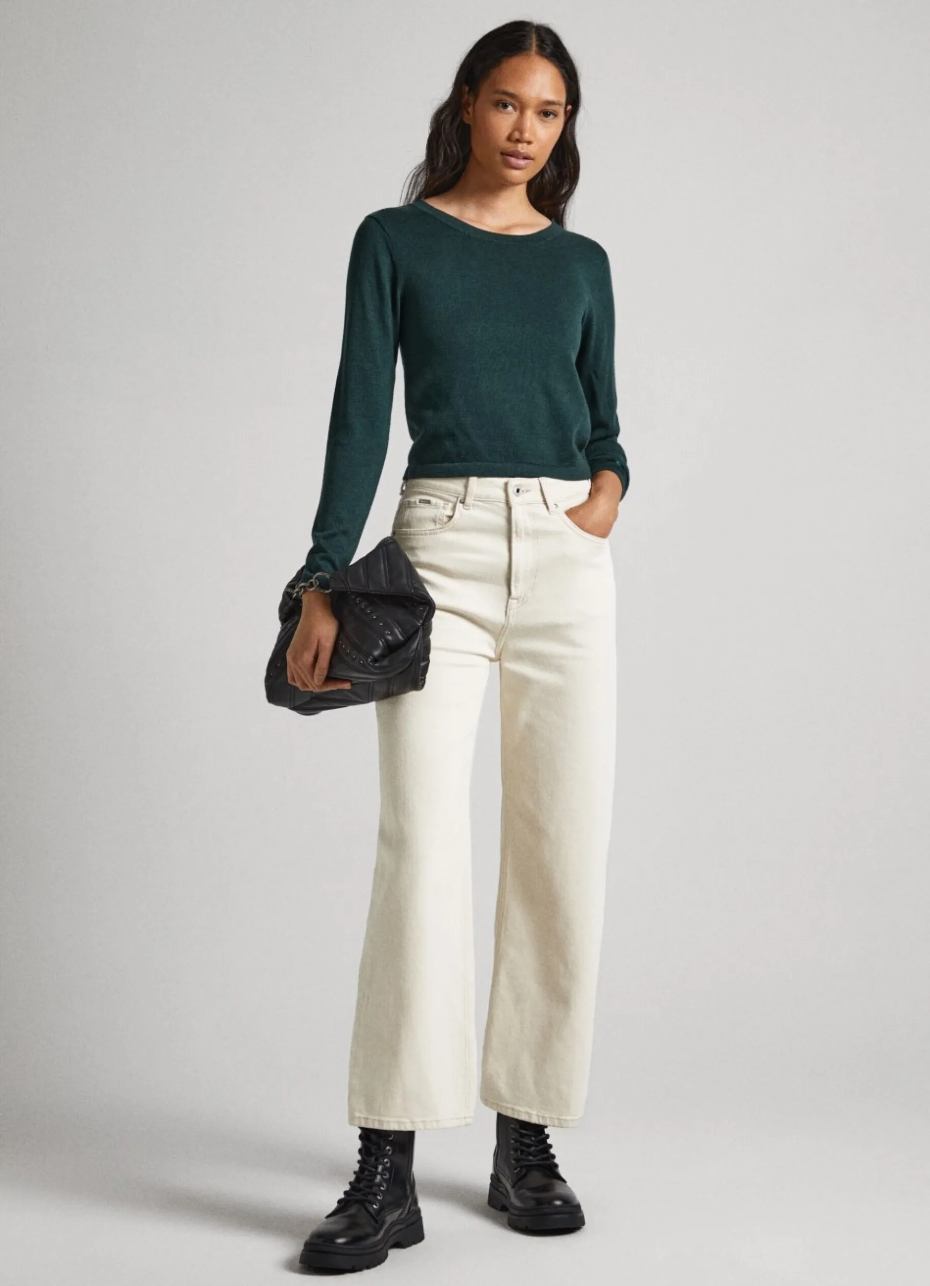 Women Pepe Jeans Cropped Fit Knit Top