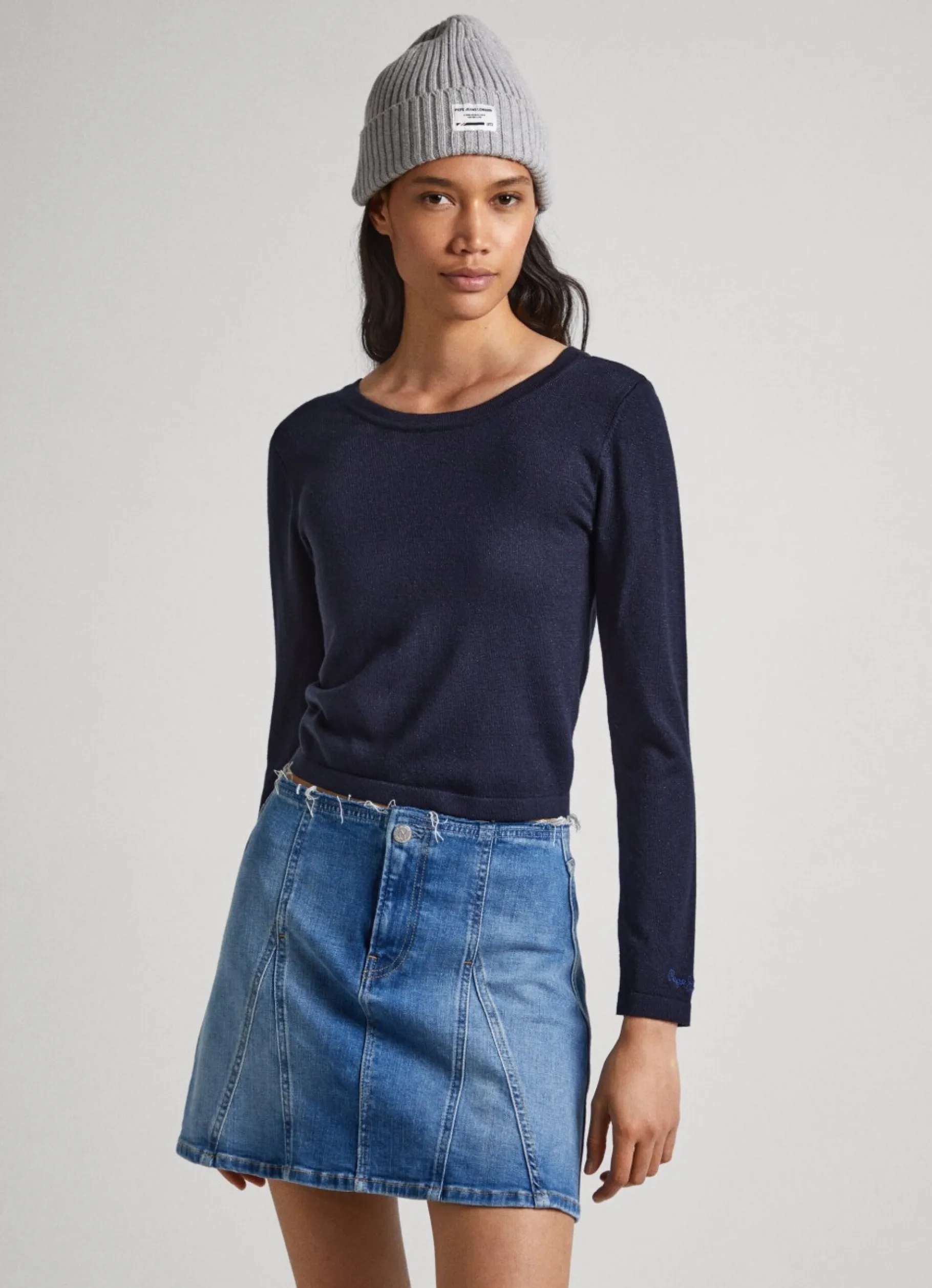 Women Pepe Jeans Cropped Fit Knit Top