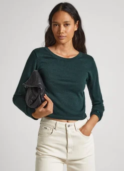 Women Pepe Jeans Cropped Fit Knit Top