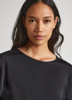 Women Pepe Jeans Cropped Fit Satin Blouse