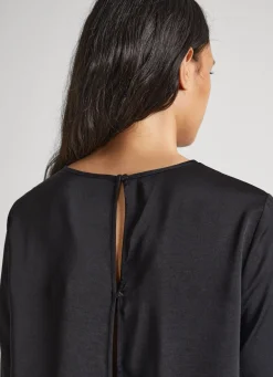 Women Pepe Jeans Cropped Fit Satin Blouse