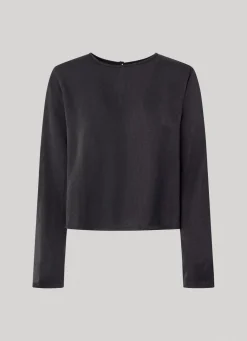 Women Pepe Jeans Cropped Fit Satin Blouse