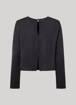 Women Pepe Jeans Cropped Fit Satin Blouse
