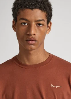 Men Pepe Jeans Deep Dye Long Sleeve T-Shirt