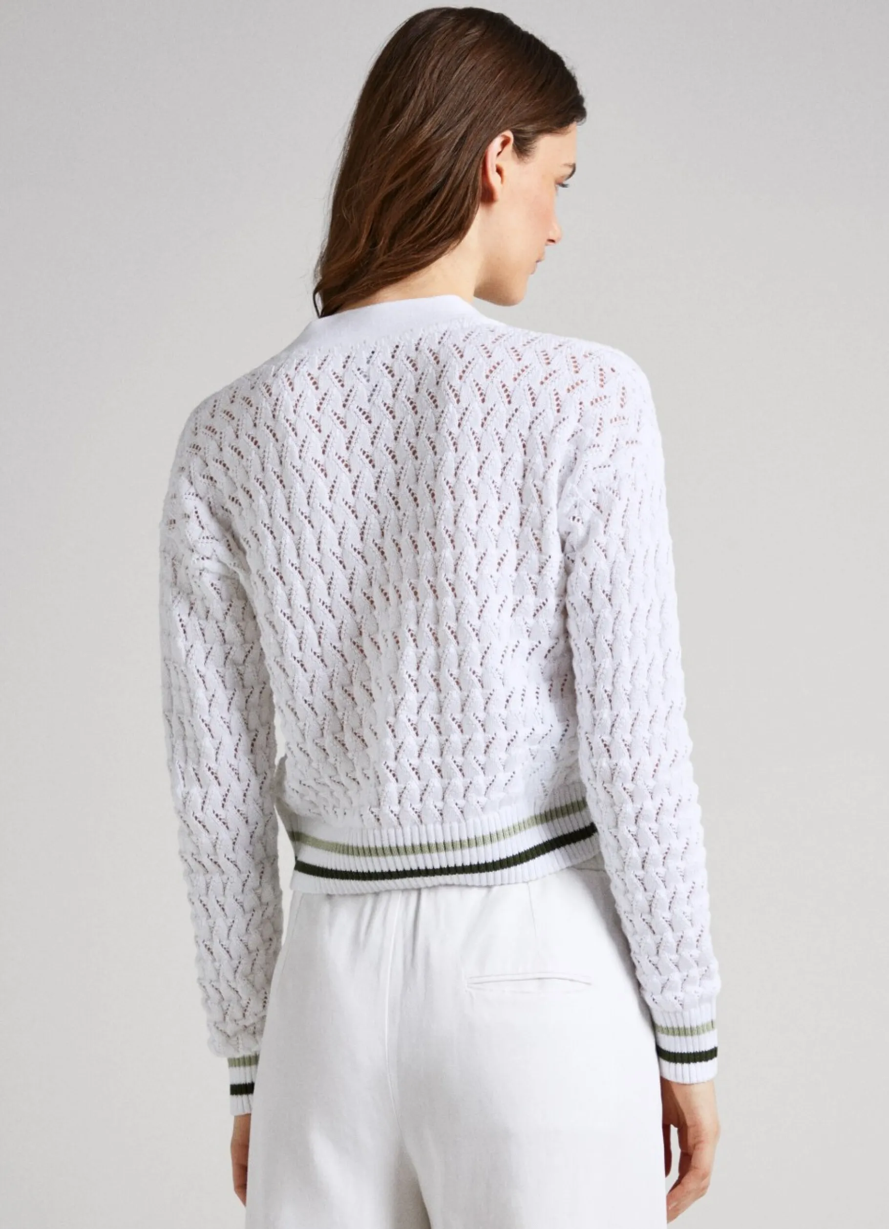 Women Pepe Jeans Diamond Openwork Cardigan