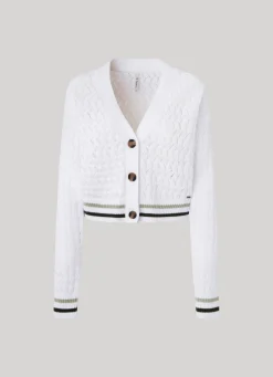 Women Pepe Jeans Diamond Openwork Cardigan