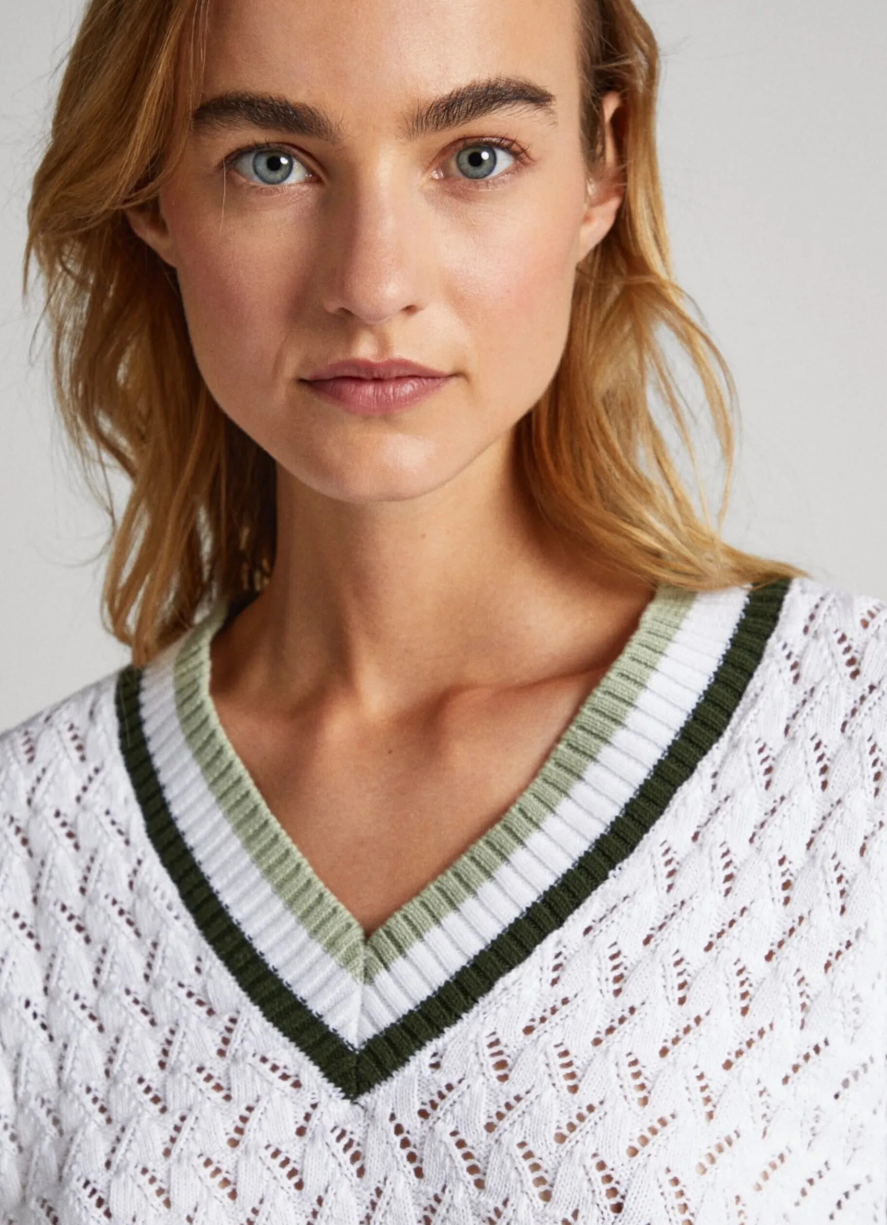 Women Pepe Jeans Diamond Openwork Knit