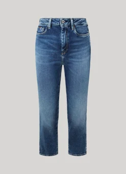 Women Pepe Jeans Dion 7/8 Slim Fit High-Rise Jeans