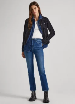 Women Pepe Jeans Dion 7/8 Slim Fit High-Rise Jeans