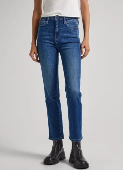 Women Pepe Jeans Dion 7/8 Slim Fit High-Rise Jeans