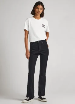 Women Pepe Jeans Dion Flare Fit High-Rise Waist Jeans