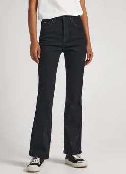 Women Pepe Jeans Dion Flare Fit High-Rise Waist Jeans
