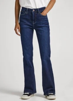 Women Pepe Jeans Dion Flare Fit High-Rise Waist Jeans