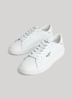 Women Pepe Jeans Dobbie Bass Leather Trainers