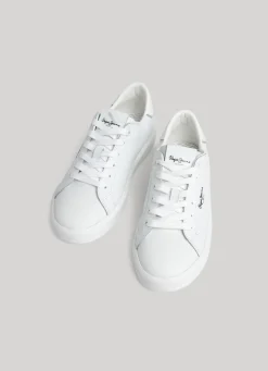 Women Pepe Jeans Dobbie Bass Leather Trainers