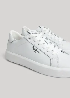 Women Pepe Jeans Dobbie Bass Leather Trainers