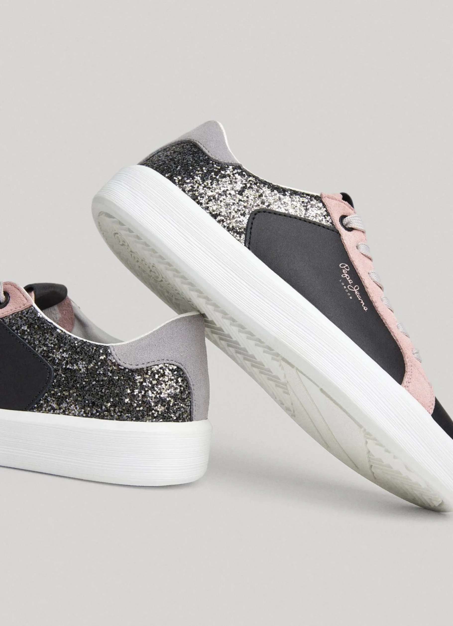 Women Pepe Jeans Dobbie Mix Leather Trainers