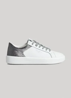 Women Pepe Jeans Dobbie Part Leather Trainers