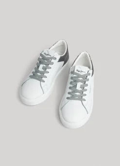 Women Pepe Jeans Dobbie Part Leather Trainers