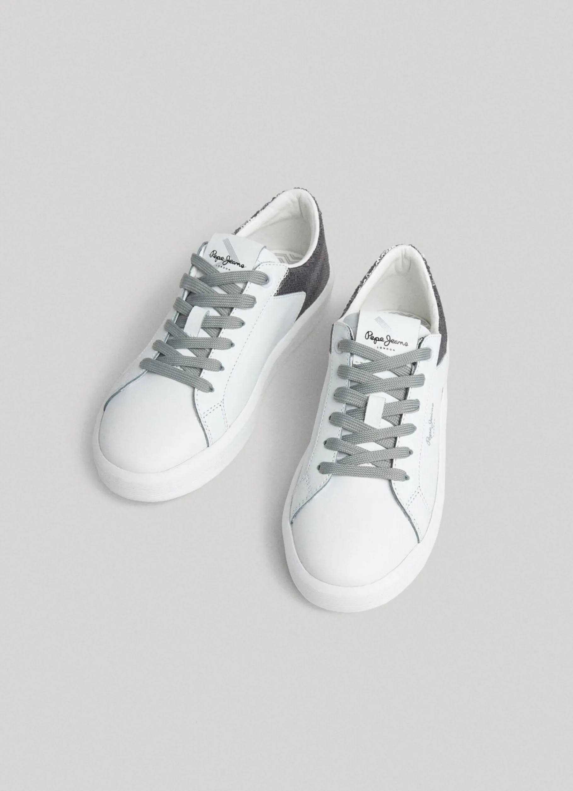 Women Pepe Jeans Dobbie Part Leather Trainers
